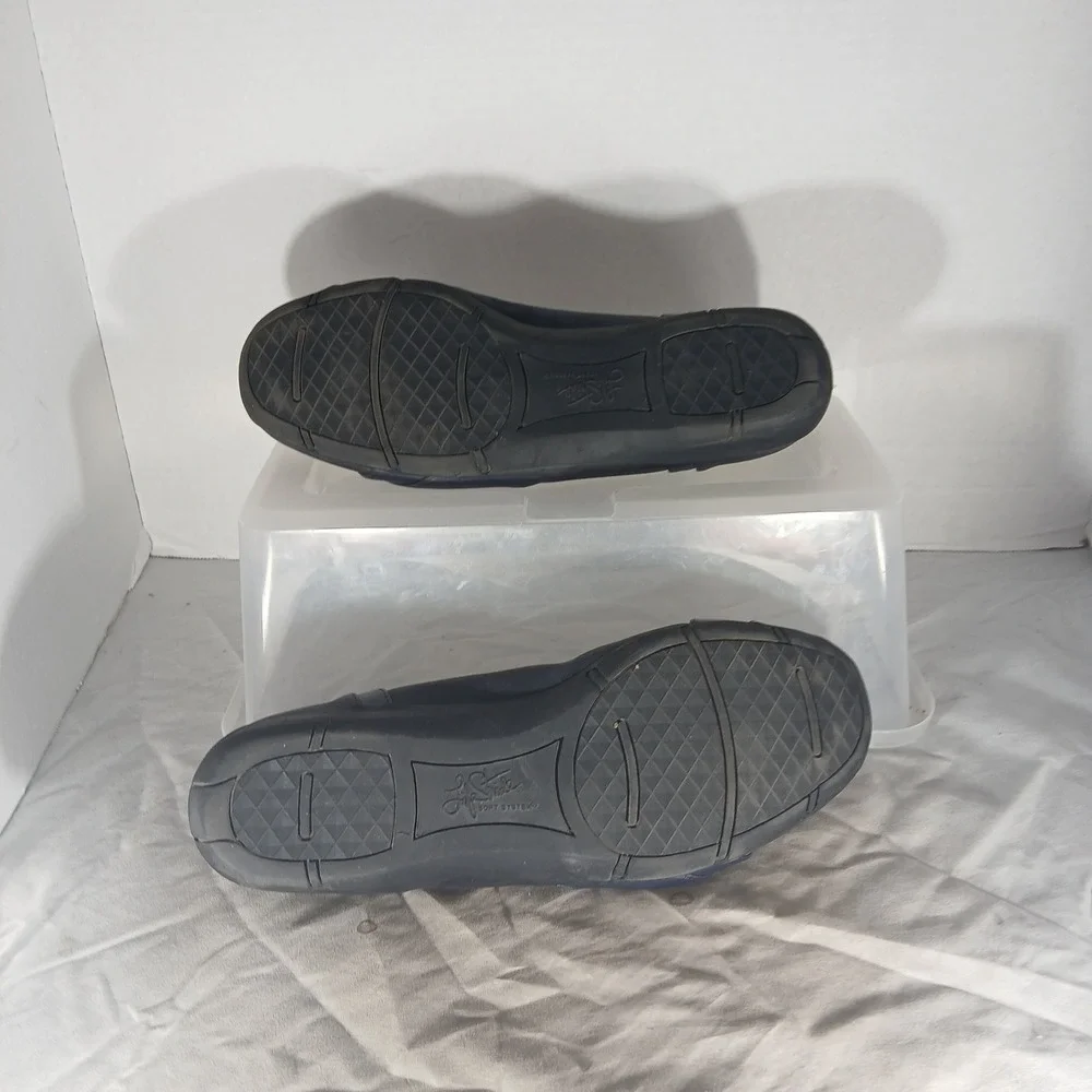 LifeStride Dover Flats Size 10M Navy Blue Soft System Comfort Professional Shoes